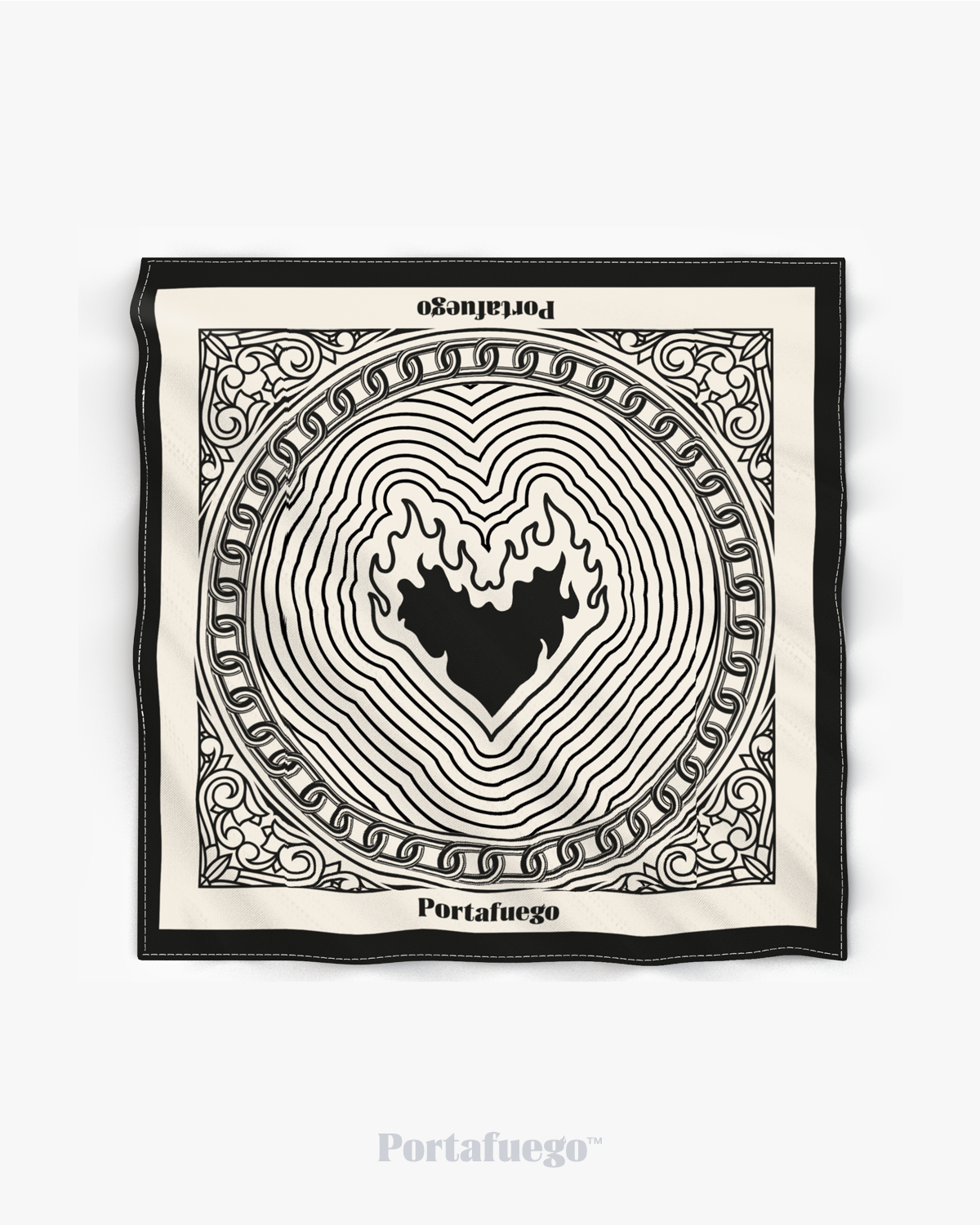 BANDANA CORAZÓN EN LLAMAS